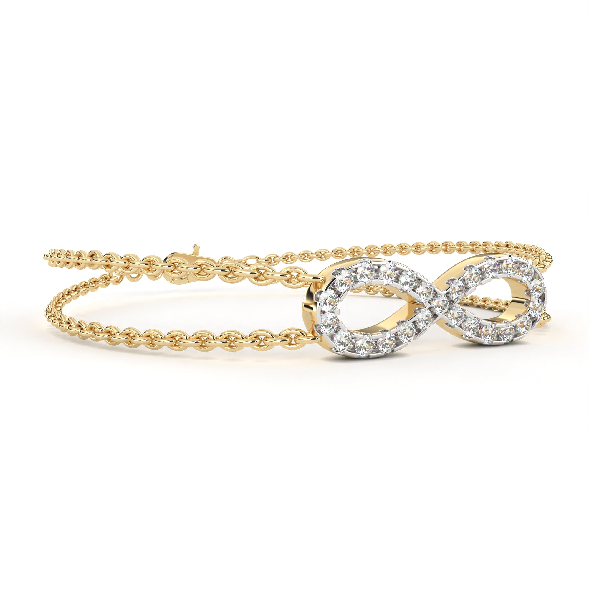 Solitairekart 0.39ct Round Cut Natural Diamond Bracelet-HI Color. VS-SI Clarity